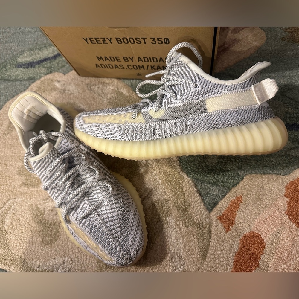 Adidas Yeezy Gray and Cream Shoes